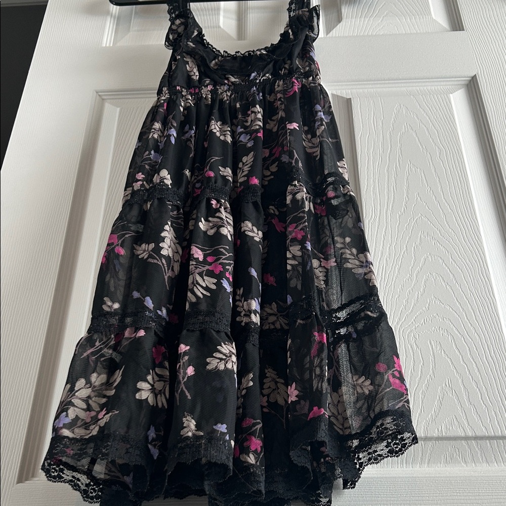 Floral Lace Trim Slip Dress - Picture 12 of 13